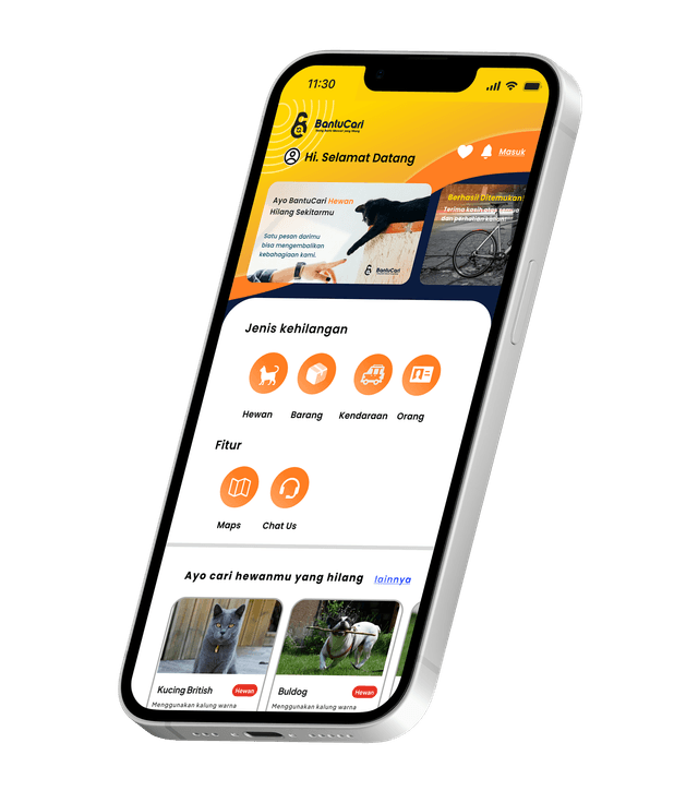 Mockup Aplikasi BantuCari
